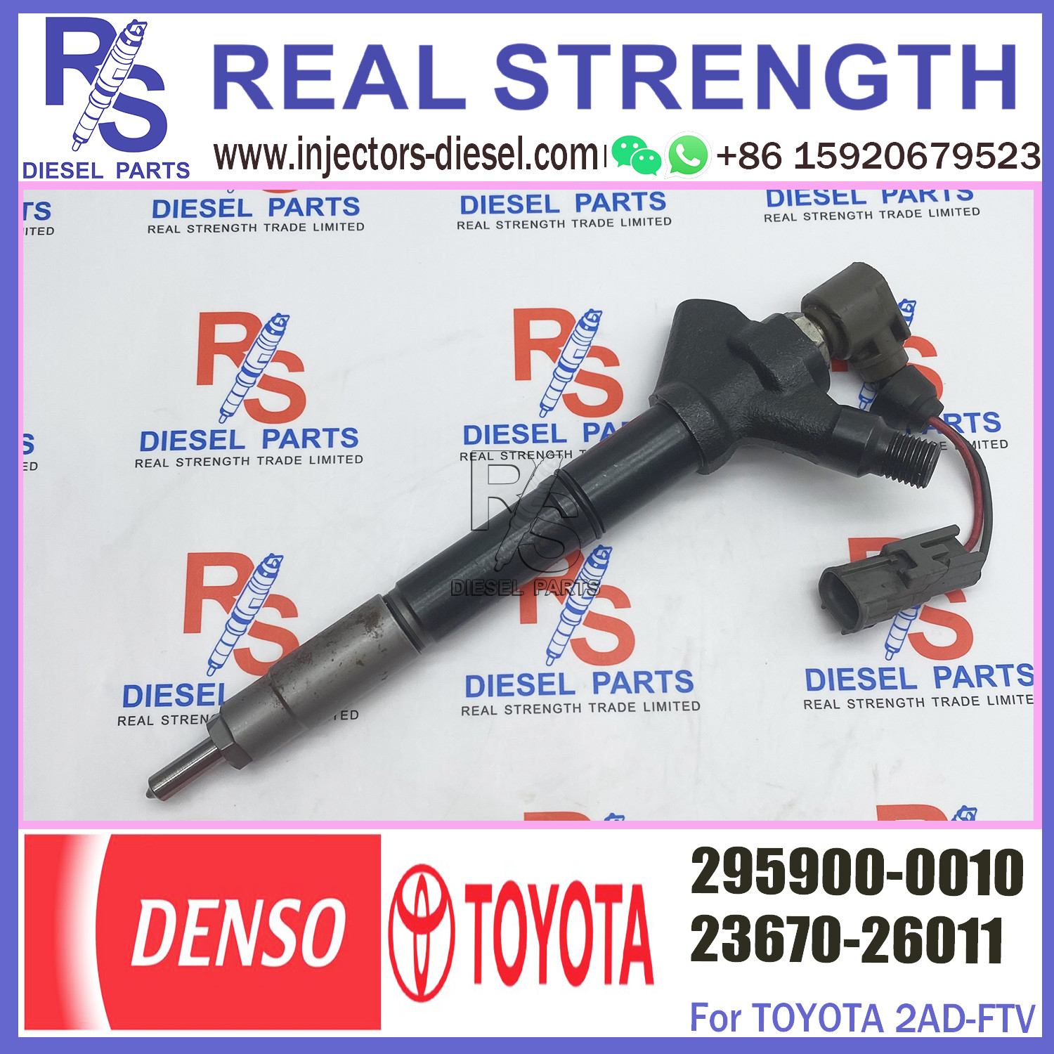 295900-0010 23670-26011 Common Rail Genuine Injector Fits 2AD-FHV Engine Lexus IS220