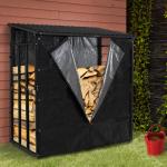 Indoor outdoor durable firewood holder accessories vertical wrought iron