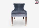 Luxury Golden Wood Restaurant Chairs With Custom Made Cushion Color For Hotel