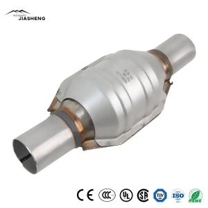 Wholesale Universal 2&quot; Weld-on Inlet Outlet Euro 1 Catalytic Converter First-Class Grade Metallic Exhaust Catalyst Auto Catalytic Converter from china suppliers