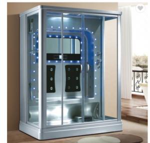 China Prefabricated  Bathroom Shower Cabins Tempered Glass Steam Shower Bath Cabin on sale