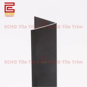 Wholesale Waterproof V Shaped Aluminum Tile Trim Black Corner Edge Trim from china suppliers