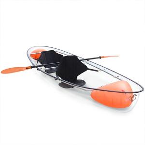 Wholesale Relaxing Small Sea Kayak , Clear Plastic Canoe With Transparent Seat / Paddle from china suppliers