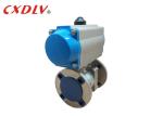 Flange Industrial Pneumatic Actuated Ball Valve SS Water Control Valve WCB