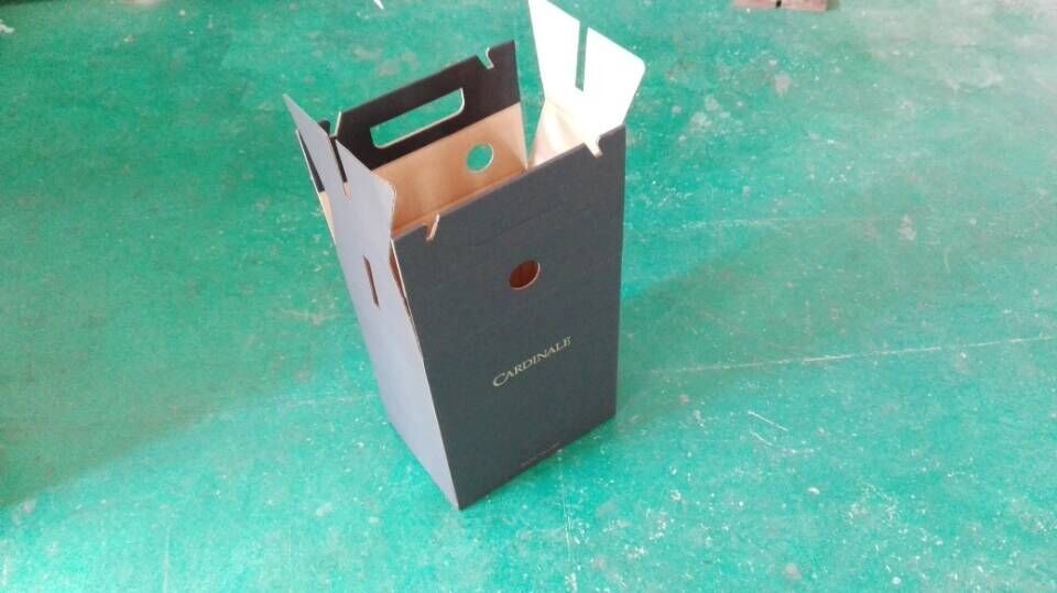 Wholesale corrugated strong paper cardboard flat shipped wine box