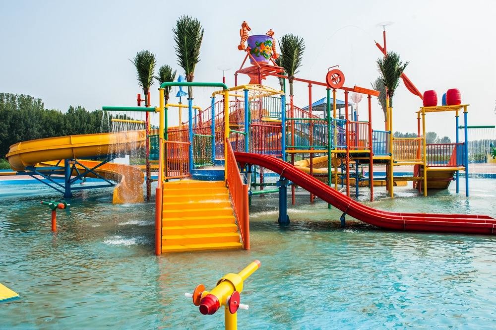 Colorful Aqua Playground Fiberglass Water Slide , Theme Park Equiment