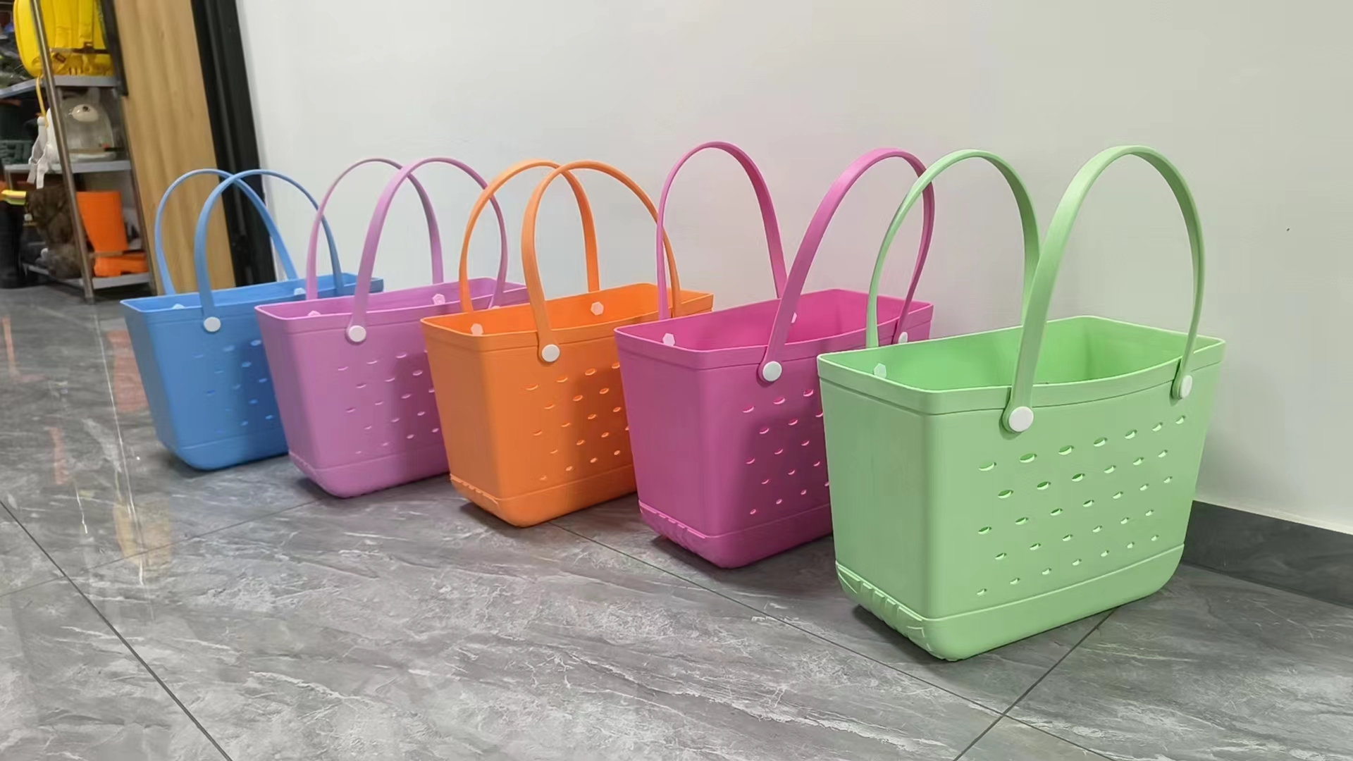 EVA Beach Bag for Pool Fun Woowave Rubber Women Kids Small Bogg Bag Storage Tote