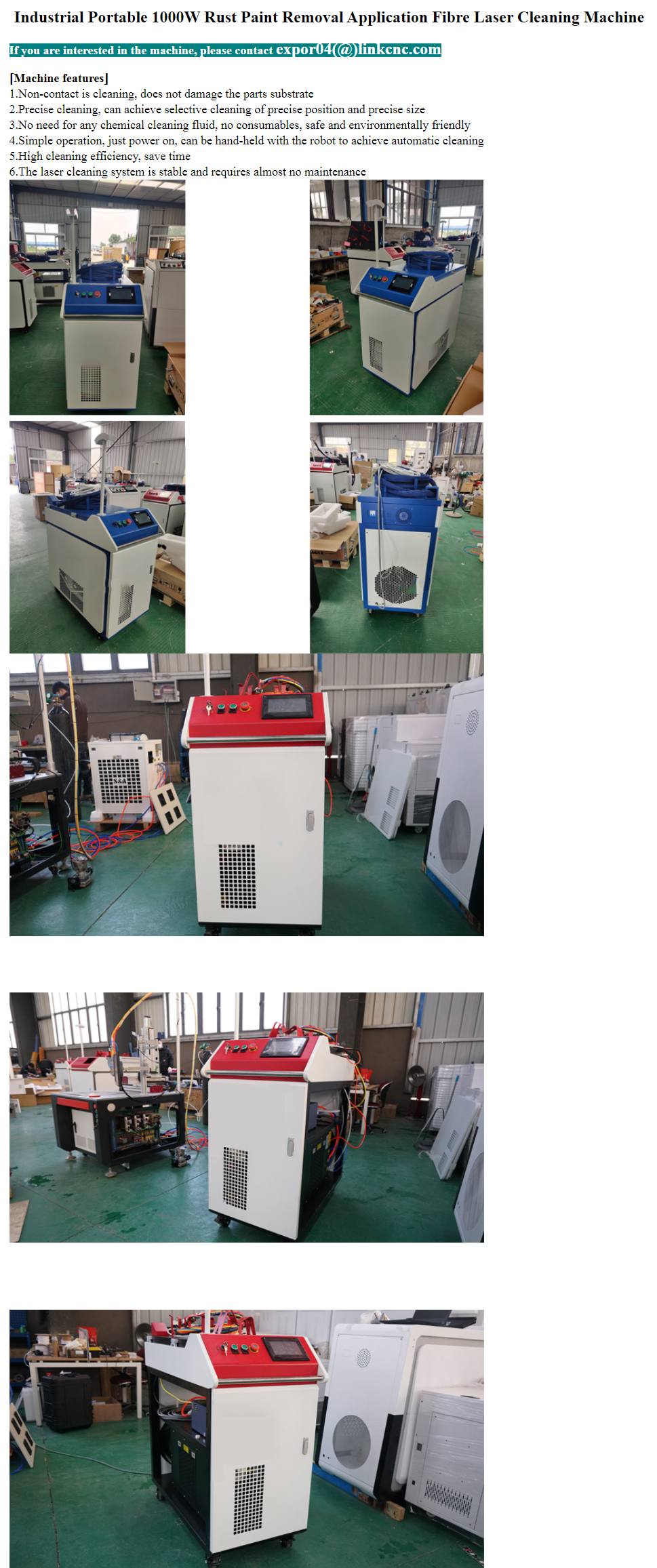 Sundor Control System 1000W 1500W 2000W Continuous Car Metal Rust Removal Fiber Handheld Laser Cleaning Machine