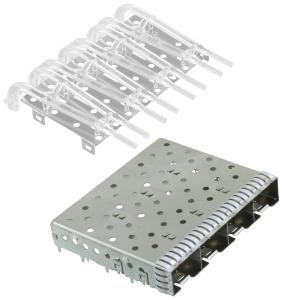 Wholesale 2110069-1 SFP+ Cage Connector 1 X 4 Port With Lightpipe from china suppliers