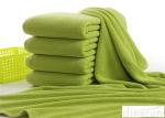 Luxury Bath Towels Green Color , Beach Hotel Bath Towels Durable