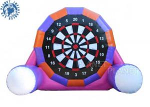 Wholesale 6m PVC Tarpaulin Inflatable Kick Dart Board Soccer Game With Velcro Balls Purple Color from china suppliers