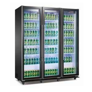 China 1680L Beverage Display Cooler Fridge Automatic Swing Door Glass on sale