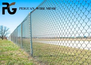 China 50x50mm Metal Chain Link Fence , Twisted Wire Temporary Chain Link Fence on sale