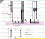 Small 300kg 6m Small Vertical Hydraulic Goods Lift Warehouse Freight Elevator