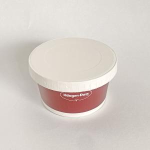 Wholesale Single Wall Ice Cream Paper Cup With Lid 4oz 130ml Red Takeaway Containers from china suppliers