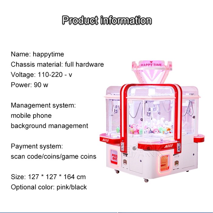 4 Person Claw Crane Machine Commercial Claw Machine