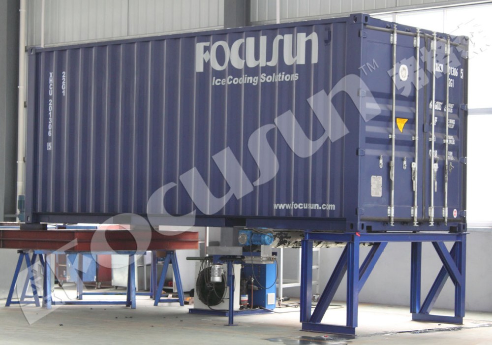 Automatic 10 Ton Cylindrical Ice Maker for Ice Storage Capacity of 10000kg by FOCUSUN