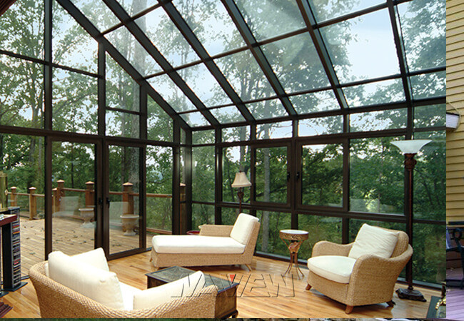 Double Hollow Glass Solarium Room Additions Weather Resistance