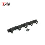 Spiral Wrapping 19 Inch Rack Accessories 1U Cable Management Panel With Metal
