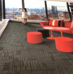 Square Natural Woven Carpetl , 100 Nylon Carpet Tiles PVC Backing