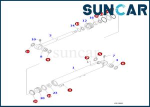 Wholesale Boom Swing Cylinder Komatsu Service Kit 707-98-29680 7079829680 Boom Swing Cylinder Seal Kit For PC55MR-3 PC55MR-5 from china suppliers