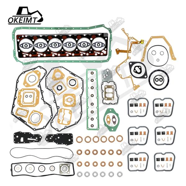 Black Engine Gasket Kits For Komatsu 6D102 S6D102 S6D102E Excavator Forklift