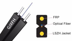 Wholesale FTTH Fiber Optical Drop Cable for Indoor GJXFH with 2 FRP Steel Wire Strength Member from china suppliers