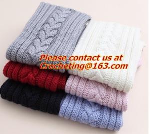 Wholesale Knit Grey Scarf,Custom acrylic knitted scarf, Knit Scarf, Fashion hand knitted wool shawl from china suppliers