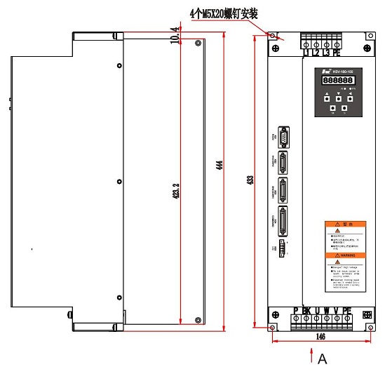 Full Closed Loop Digital Ac Servo Drive Position Control Compact Structure