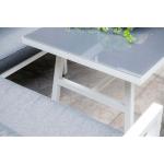 Aluminum Outdoor Dining Table Garden Furniture Set with Bench by AJUNION