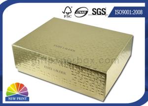Wholesale Embossing Textured Rigid Gift Box / Rigid Paper Box Packaging For Cosmetics from china suppliers