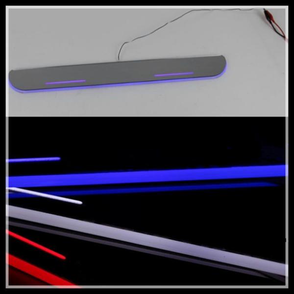 For Ford LED door sill plate lights LED moving door scuff LED courtesy lamps for