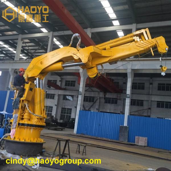 Telescopic Hydraulic Knuckle Boom Marine Boat Crane for sale Marine Ship Deck