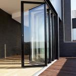 1.4mm Wall Thickness Aluminum Glass Patio Accordion Door for Modern Security