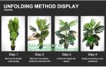 Artificial Monstera Deliciosa Plant 37" Fake Tropical Palm Tree, Perfect Faux