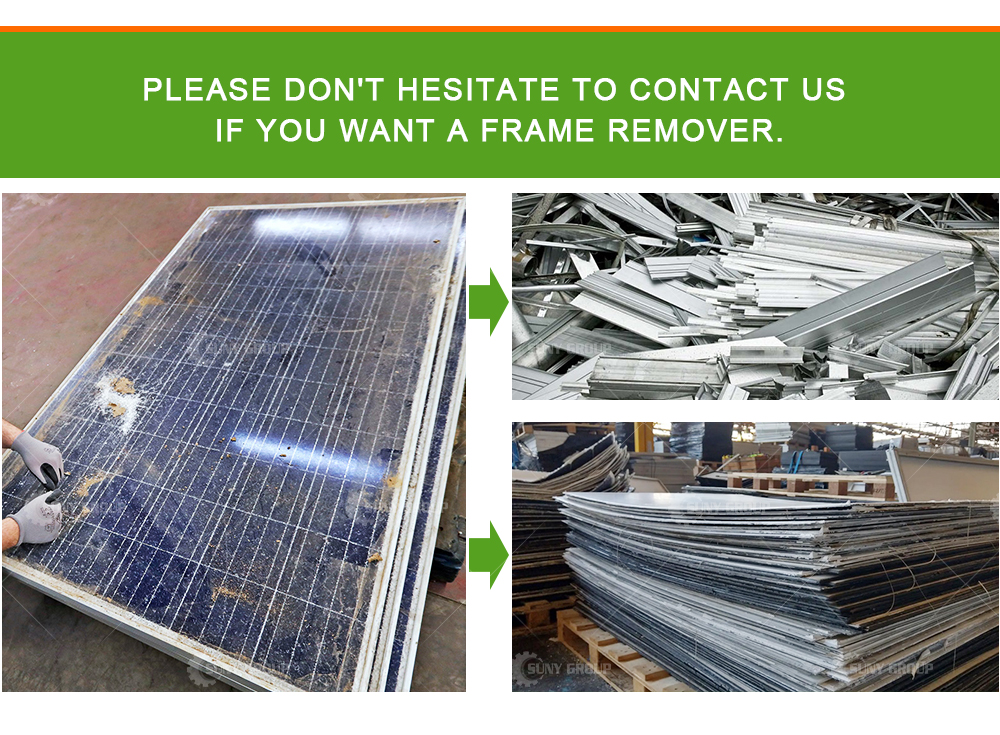 Energy-saving Solar Panel Recycling Production Line with 2*1 Oil Pump from SUNY GROUP