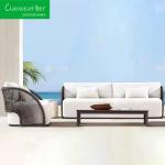 Teak Outdoor Sofa Set with Water-Resistant Fabric Cushion and Customized Color