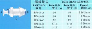 Wholesale Water Filter Type Bulkhead Adapter Reverse Osmosis Parts FDA Food Grade White POM Plastic from china suppliers
