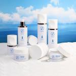 30g 50g 100g Cosmetic Packaging Set With Glass Material Round Shape Customized