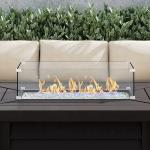 5mm 6mm 8mm Round Safety Tempered Glass Linear Fire Pit Guard Flame Protect Wind