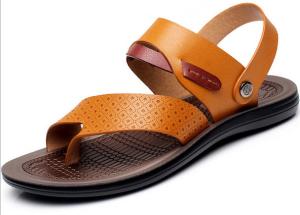 Wholesale Soft Bottom Handmade Leather Sandals Lightweight Back Strap Slip On Beach Sandals from china suppliers