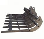 Steel Casting Mini Digger Rake Bucket , Excavator Scoop Rake For Cat320 PC200