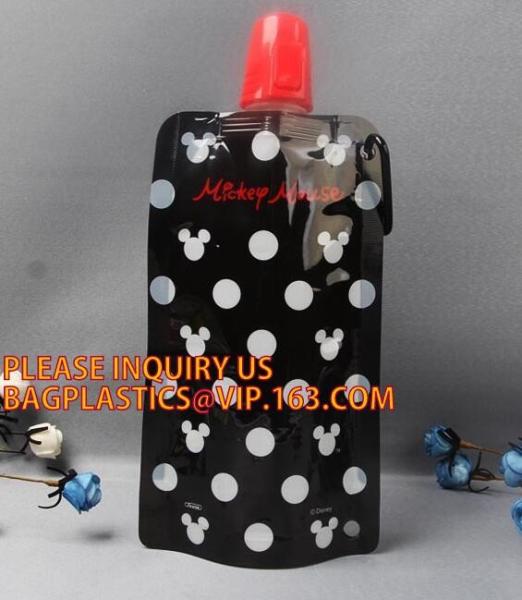Custom 480ml BPA Free Foldable Reusable Water Bag,BPA free,FDA food grade/MSDS