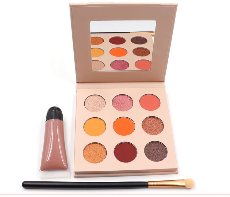 New hot sale wholesale high pigment cardboard 9 color private label eyeshadow palette