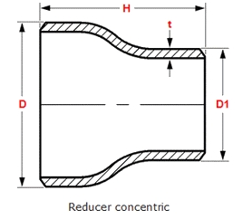 ASTM A815 UNS S32750 /  2507 CONCENTRIC PIPE REDUCER SUPER DUPLEX STEEL BUTT WELD FITTING B16.9 0