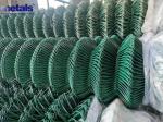 High Quality Green PVC Coated Diamond Chain Link Mesh Fence 50mm*50mm For