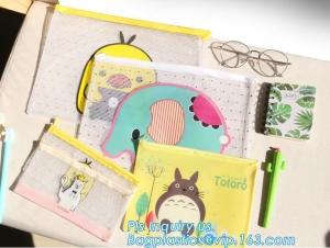Wholesale slider zipper pvc pouch clear vinyl pvc k bag, water proof cosmetic vinyl PVC/EVA slider zipper plastic bags from china suppliers