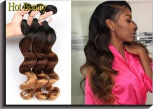 Wholesale No Dye Ends 5A Grade Peruvian Virgin Hair Weft 3 Tone Loose Wave 12&quot;-28&quot; from china suppliers
