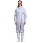 White Stand Collar ESD Anti Static Jumpsuit Clean Room Jumpsuit