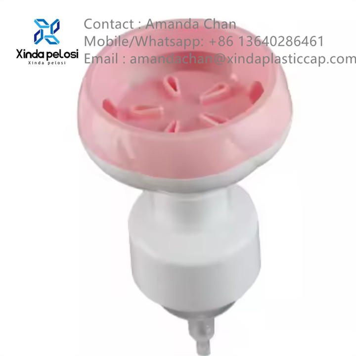 Cosmetic Pink Baby Hand Washing Pump Plastic Flower Foam Dispenser Pump